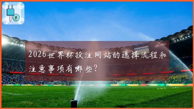 2026世界杯投注网站的选择流程和注意事项有哪些？