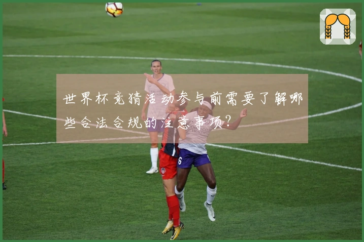 世界杯竞猜活动参与前需要了解哪些合法合规的注意事项？